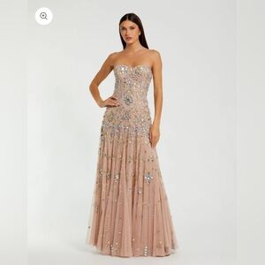 Pink Strapless Sweetheart Embellished Net GownRegular price$698 USD